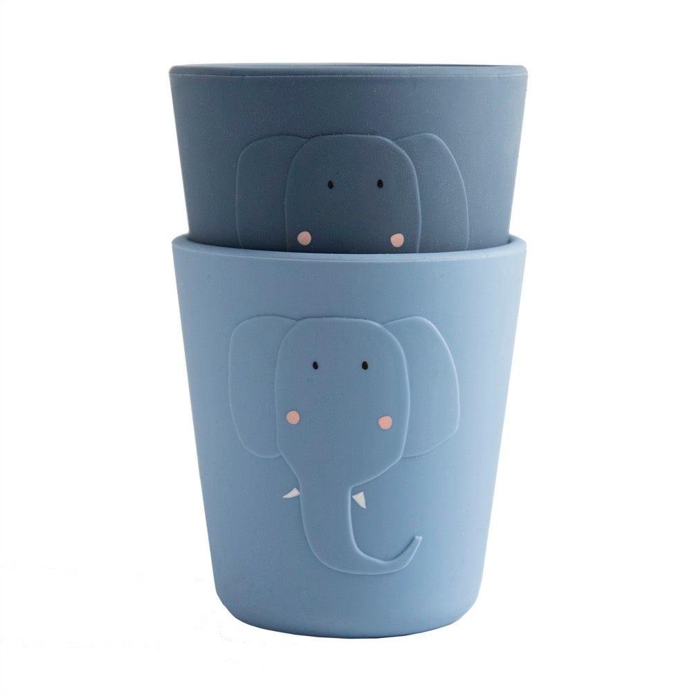 2 silicone bekers Mrs. Elephant