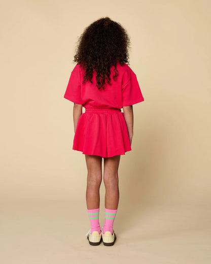 T-Shirt Elastic Waist | Raspberry Wine