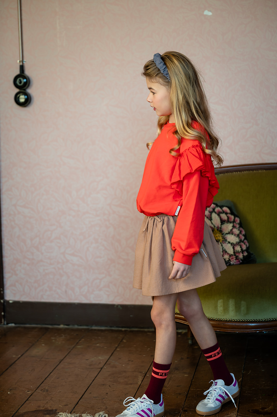 Romantic Ruffle Sweater -  Cayenne