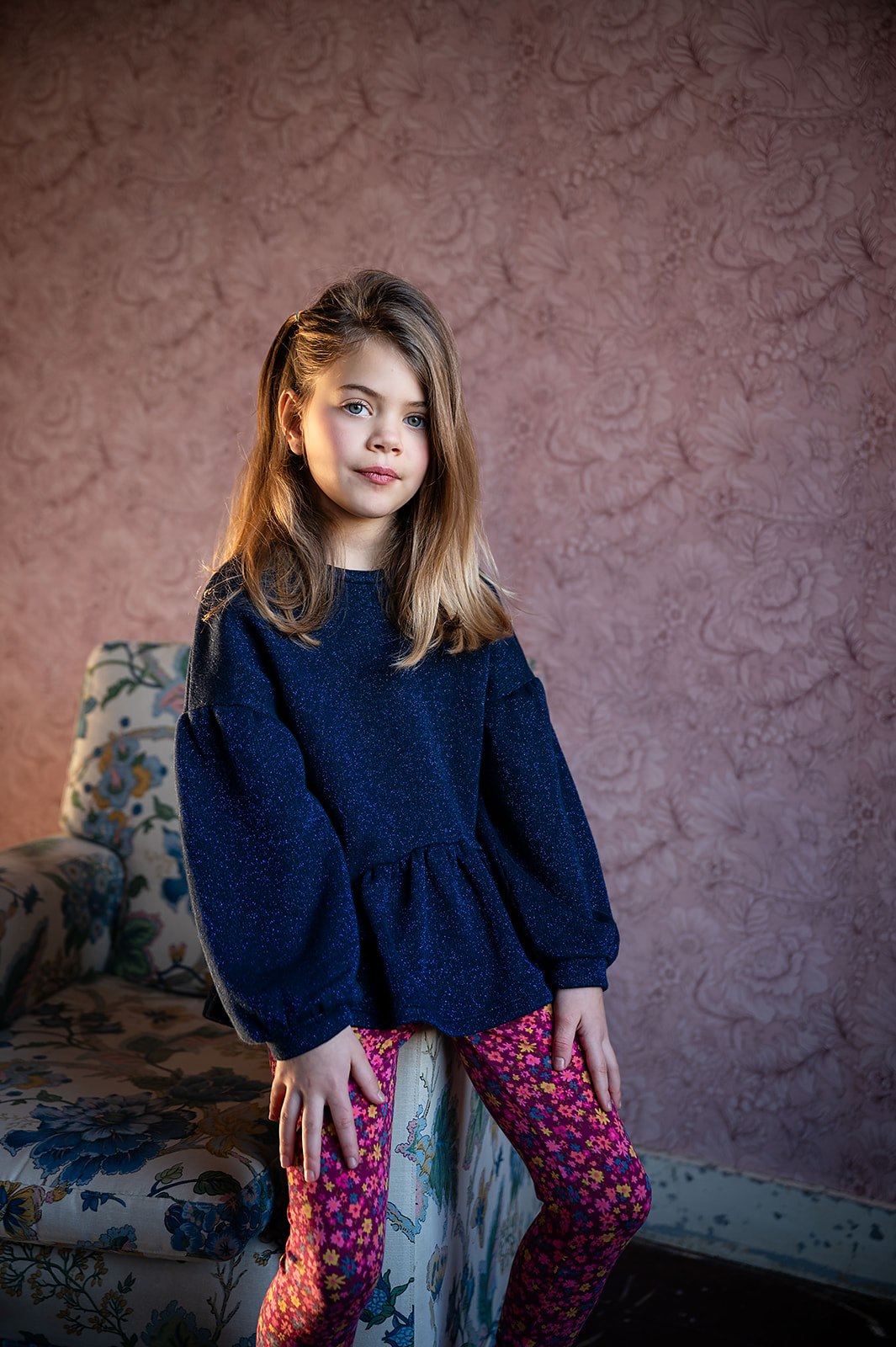 Ruffle Sweater - Blue Lurex