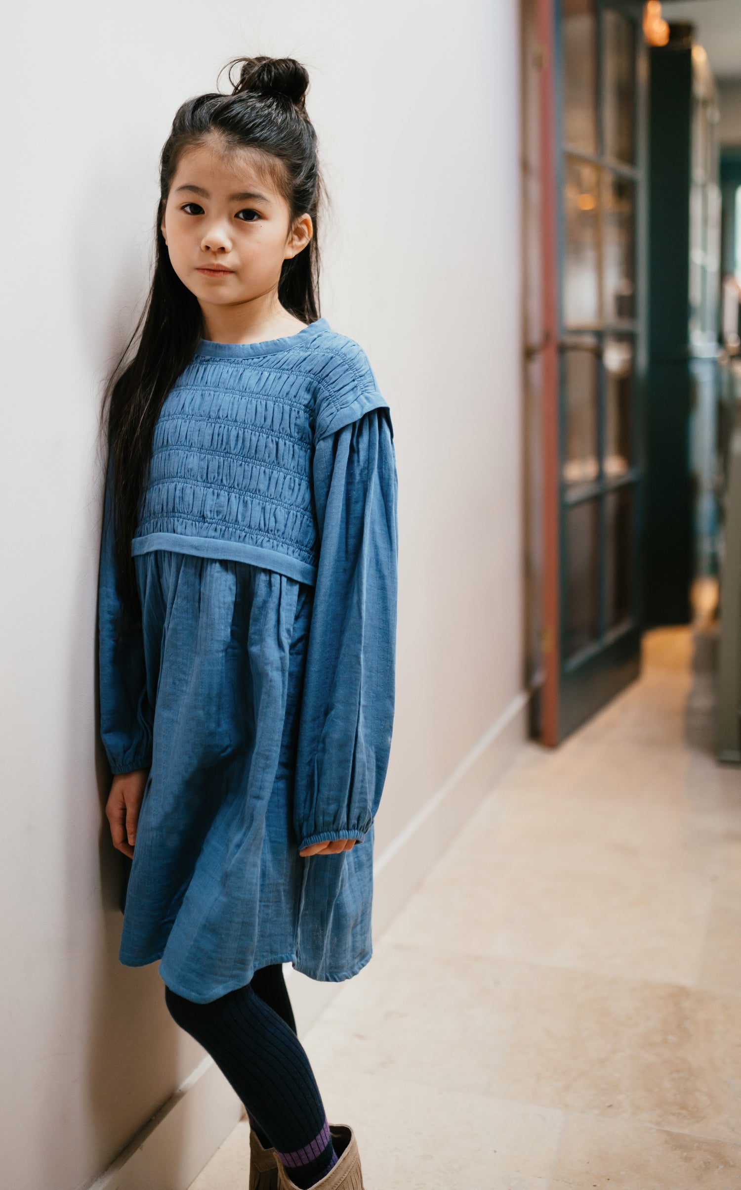 SMOCKING DRESS | CORONET BLUE