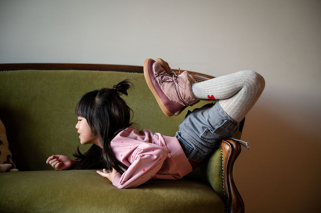 Tights Wing Hearts - Grey Melange