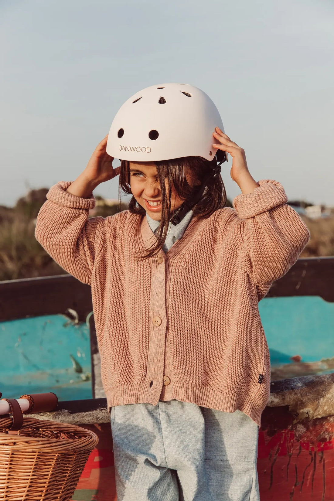 Banwood - Helm - mat roze
