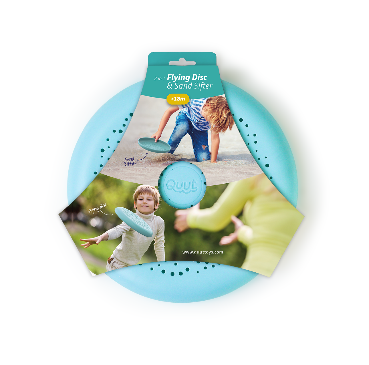 Flying disk - frisbee en zandzeef in 1