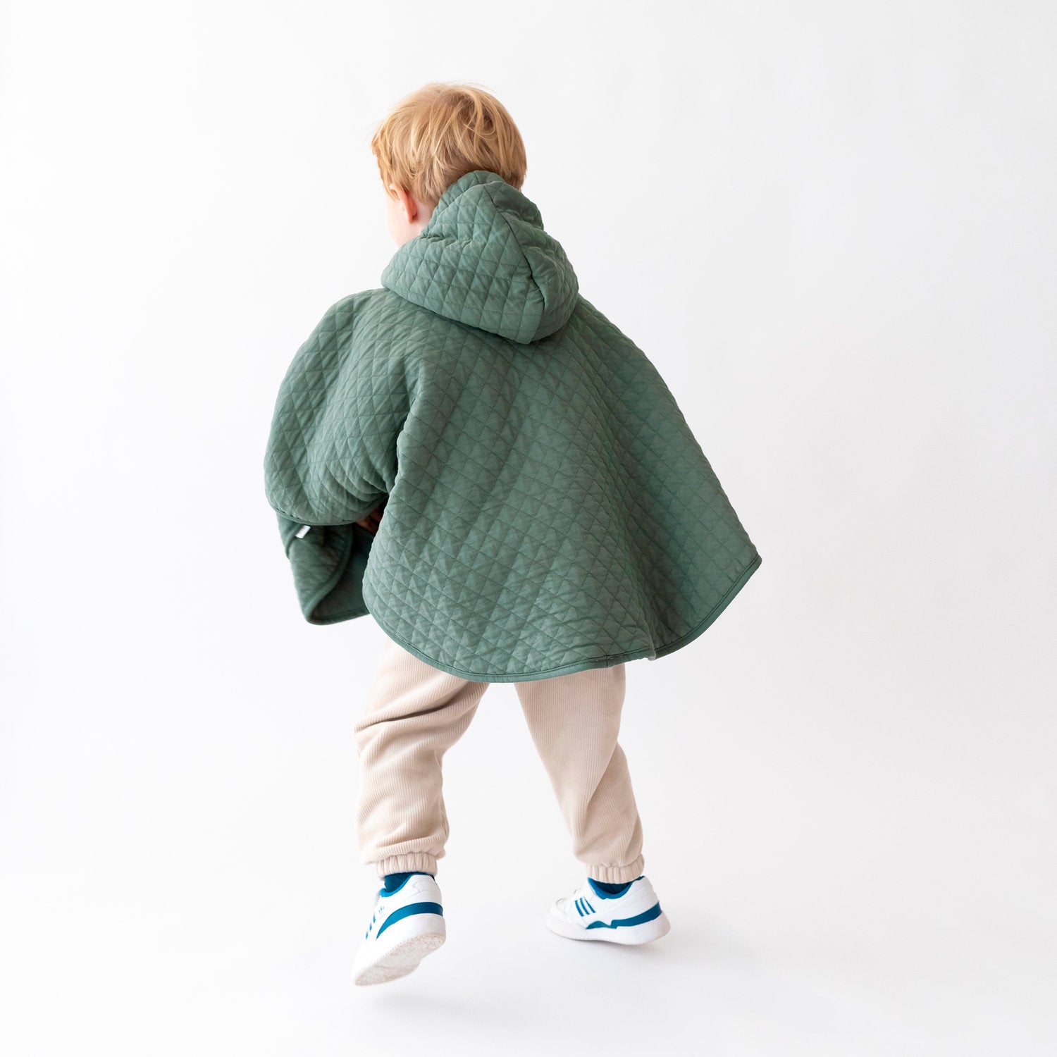 REISPONCHO 9-36m green pady quilted + jersey