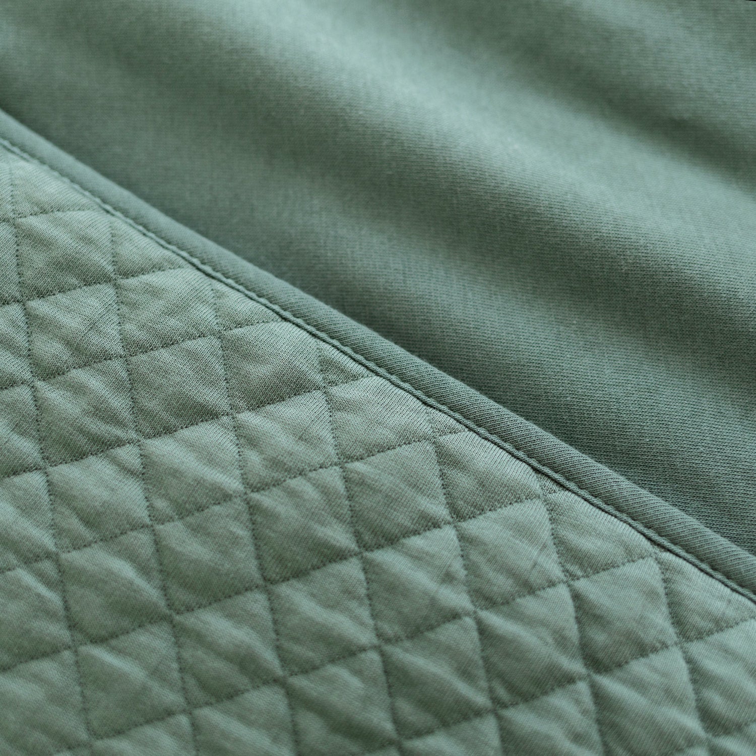 REISPONCHO 9-36m green pady quilted + jersey