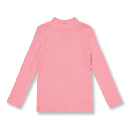 Rib Turtle Neck | Rose
