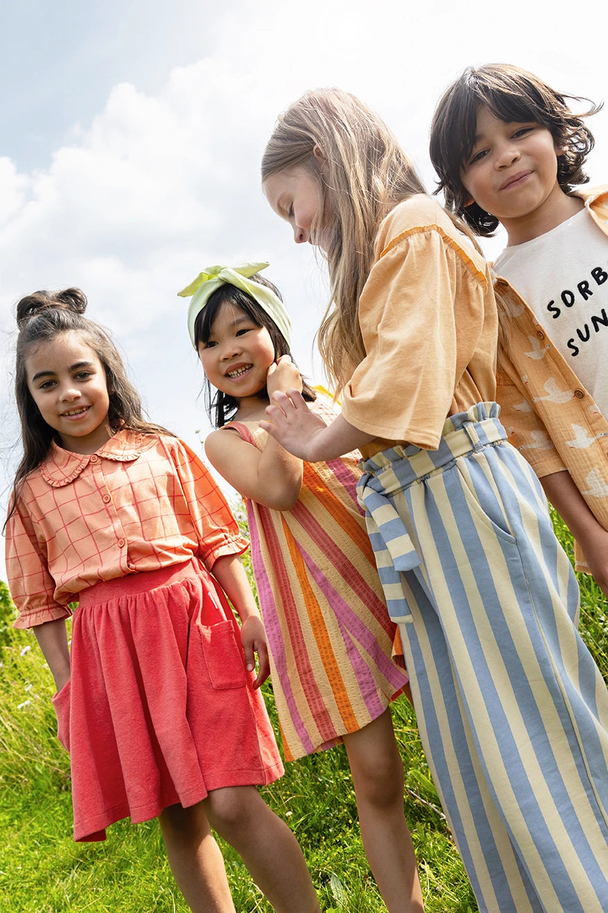 BLOUSE GIRLS CHECK PRINT