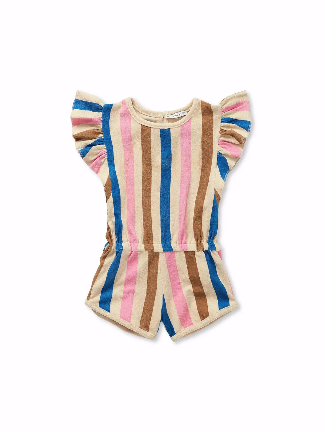 RUFFLE JUMPSUIT STRIPES PRINT