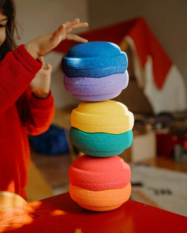 Stapelstein mini - original rainbow - Set van 6