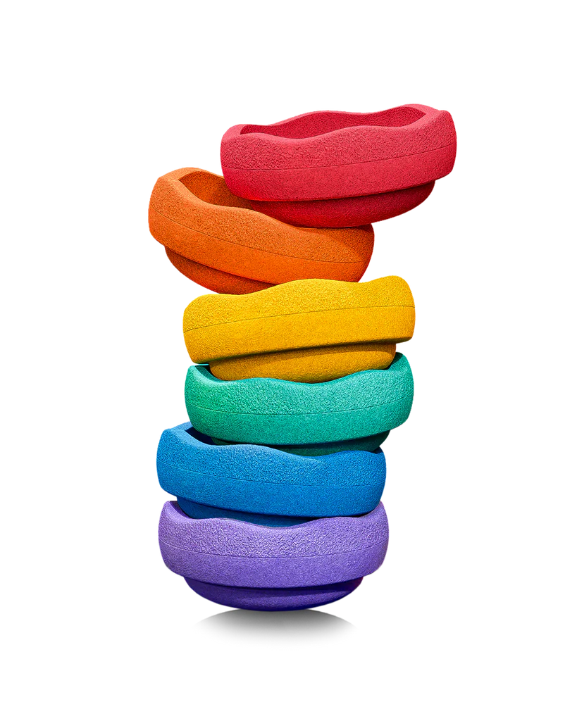 Stapelstein mini - original rainbow - Set van 6