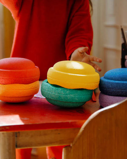 Stapelstein mini - original rainbow - Set van 6