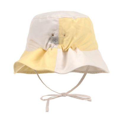 Vissershoedje checker board - pale yellow - sea salt