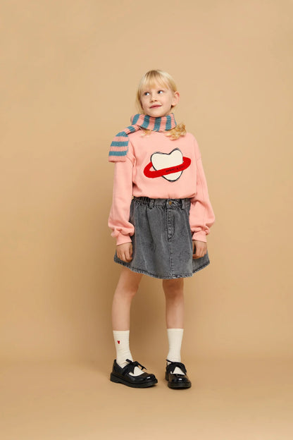 Denim Skirt sproet print