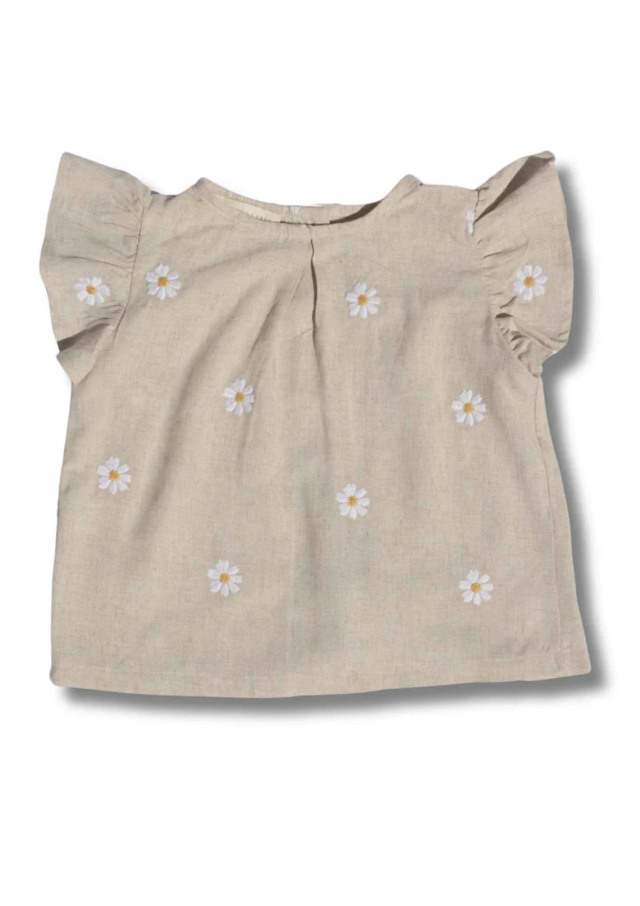 Two you label - Micky linen blouse/ Beach flower