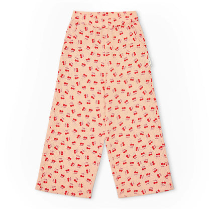 Wide Leg Pants | Cherry AOP
