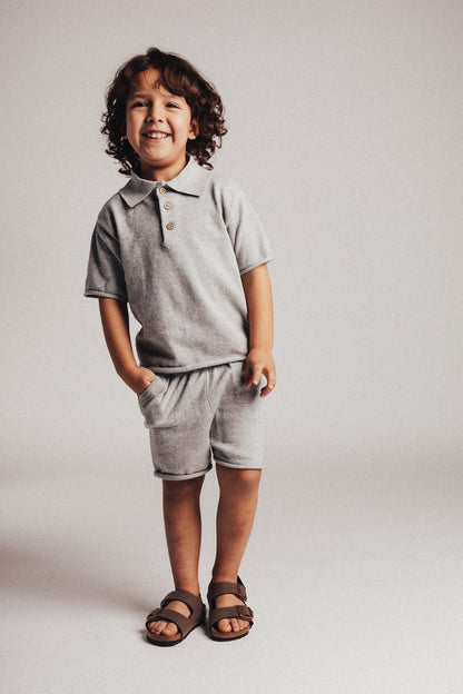 Baje - Moi, short knit blue steel