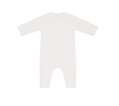 Rib romper natural white