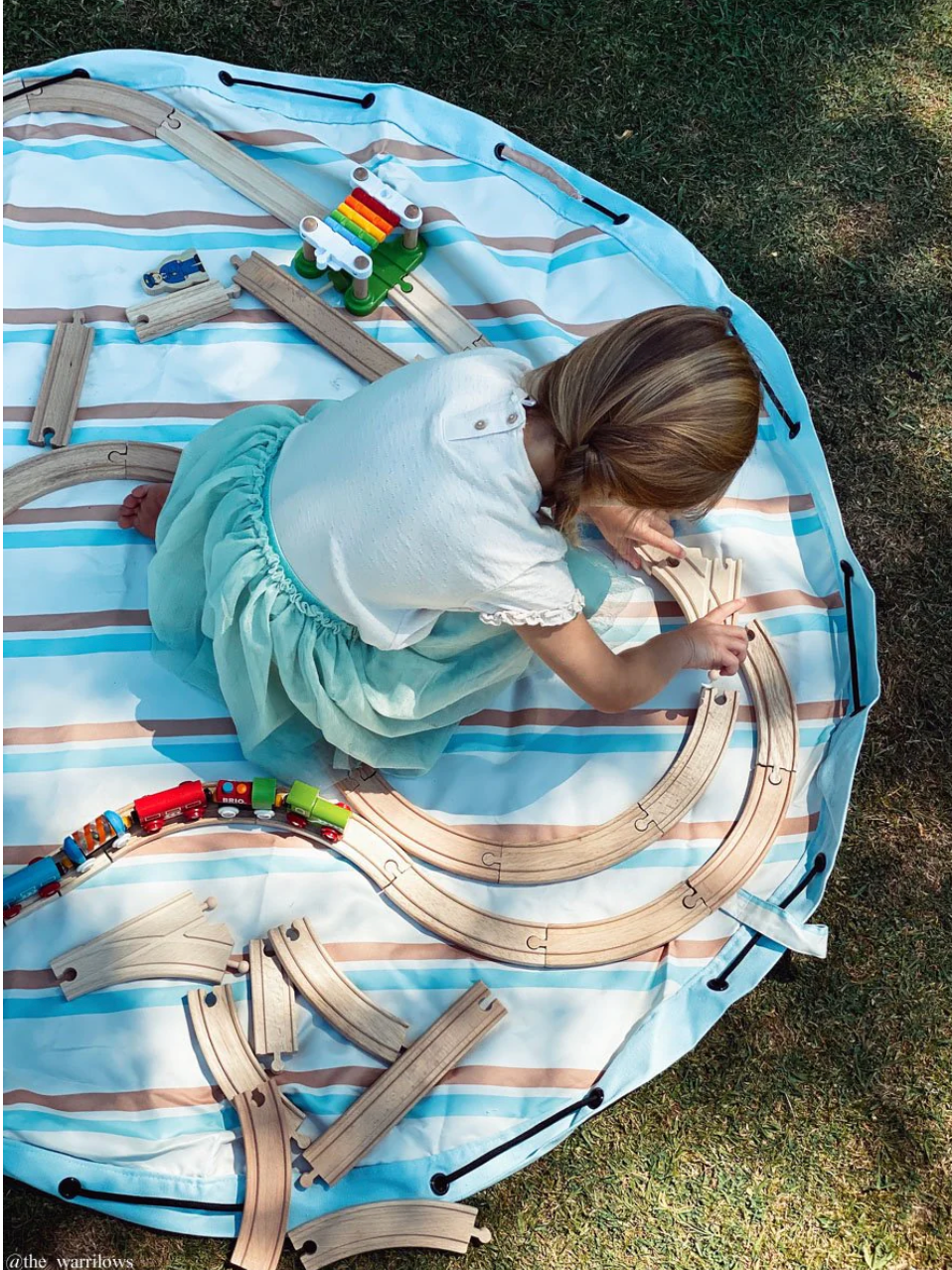Outdoor – playmat &amp; toy bag - stripes