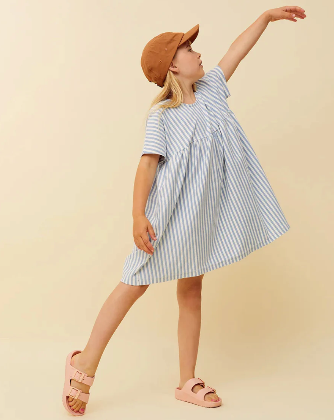 STRIPED A-LINE DRESS