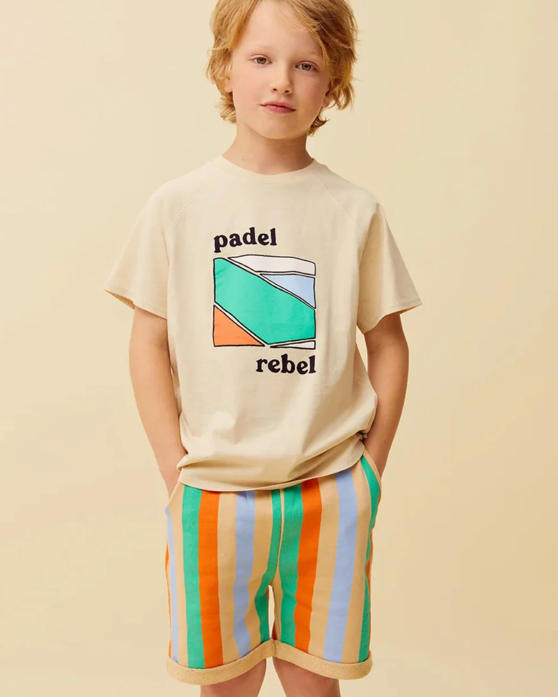 SWEAT SHORTS MULTI COLOUR STRIPES