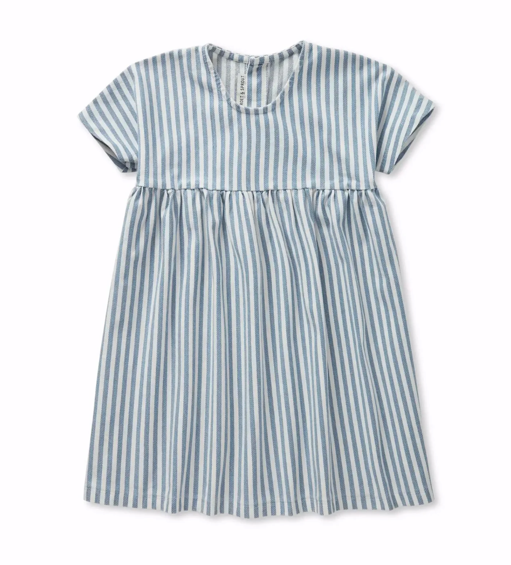 STRIPED A-LINE DRESS