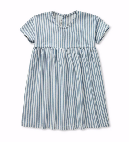 STRIPED A-LINE DRESS