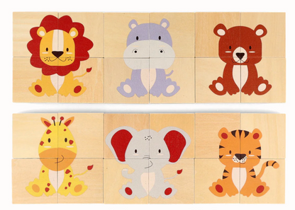 Houten dieren puzzels