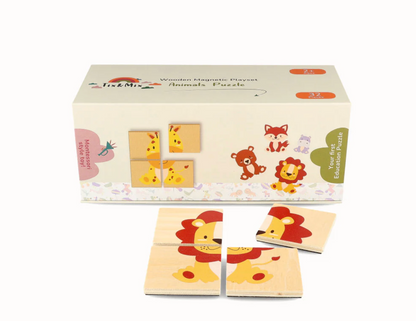 Houten dieren puzzels