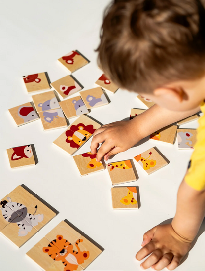 Houten dieren puzzels