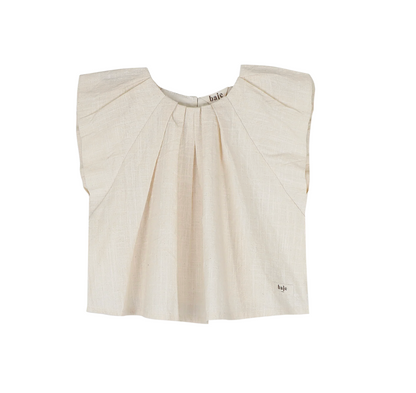 Baje - Moire Blouse - shortsleeve - Beige