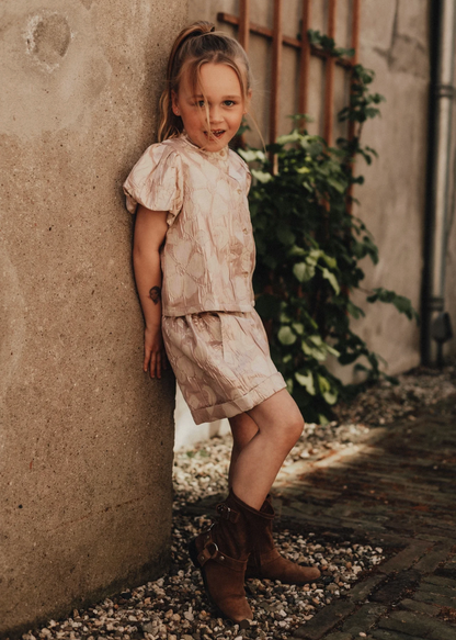 Baje - Lian blouse shortsleeve - crem fawn