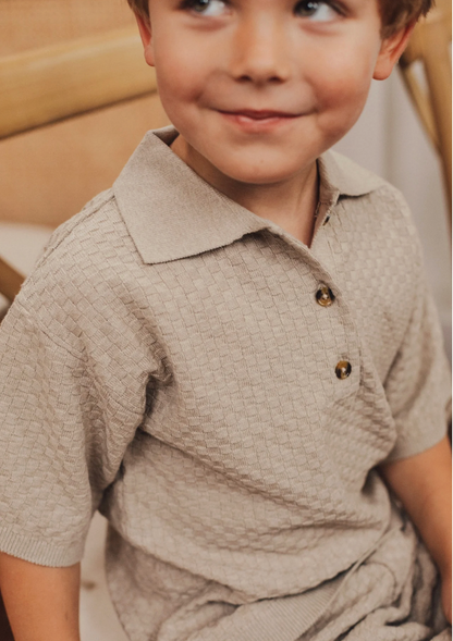 Baje - Shortsleeve polo - taupe gray