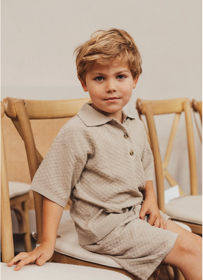 Baje - Shortsleeve polo - taupe gray