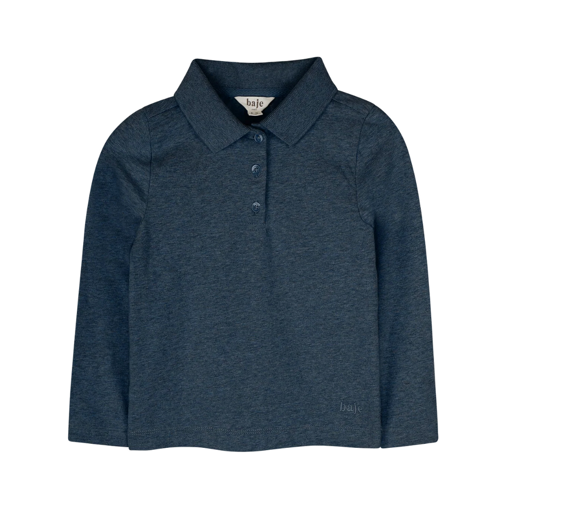 Baje - Elx longsleeve polo - blue dark