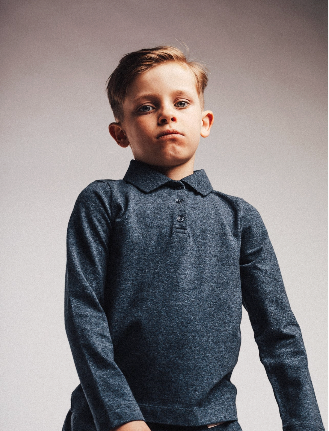 Baje - Elx longsleeve polo - blue dark