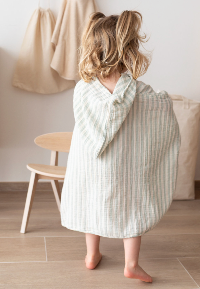 Poncho - groen / wit