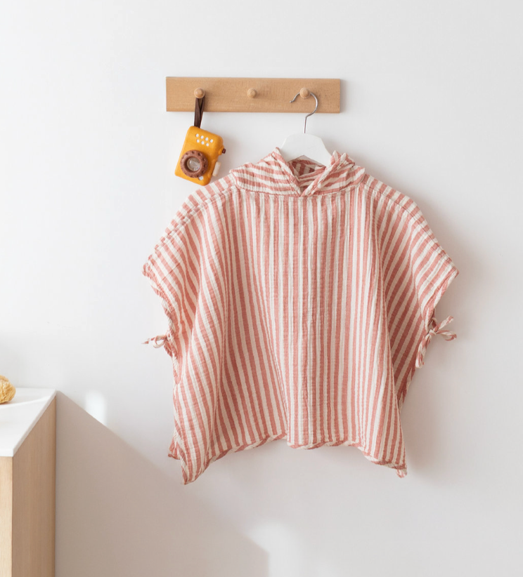 Poncho - Rood / wit