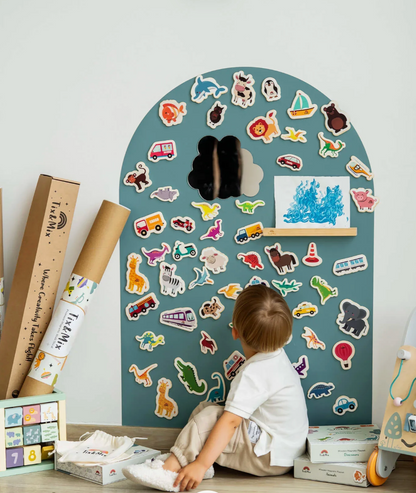 Magnetische muursticker Cyaan wave