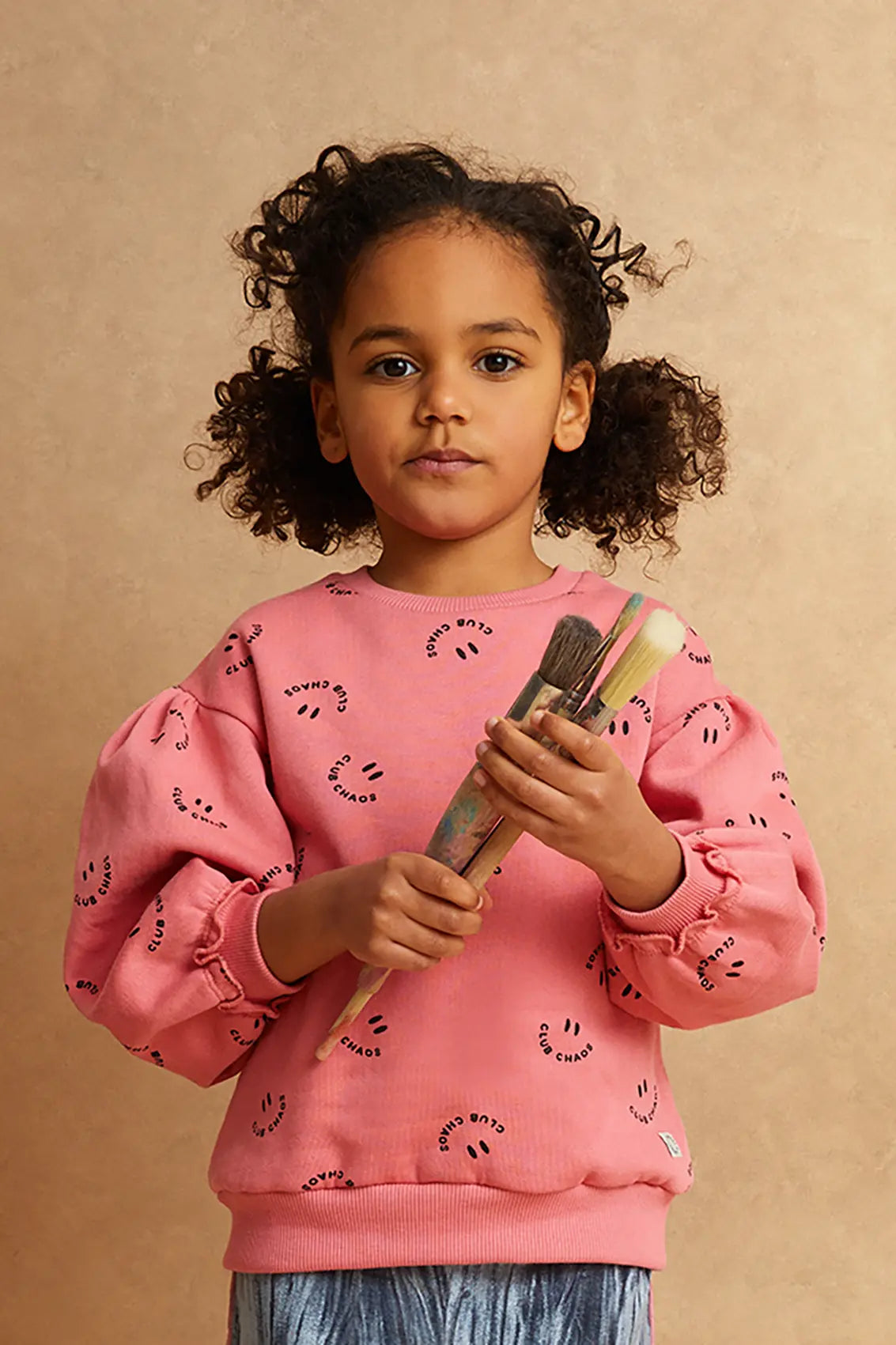 Sweatshirt Club Chaos print pink
