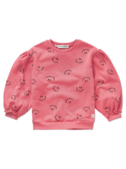 Sweatshirt Club Chaos print pink
