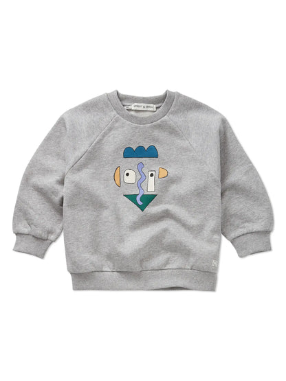 Sweatshirt raglan Self potrait grey
