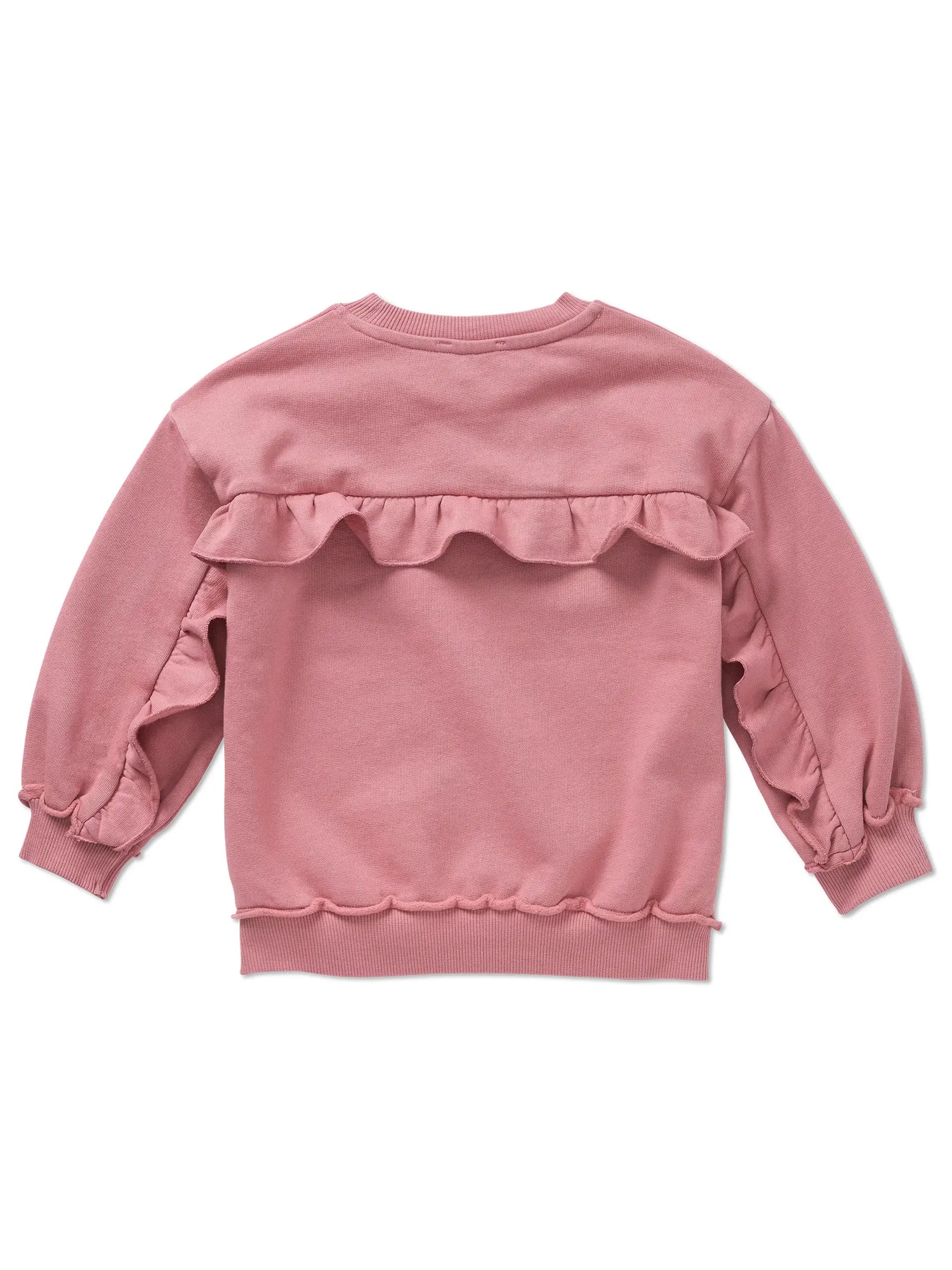 Sweatshirt ruffles back