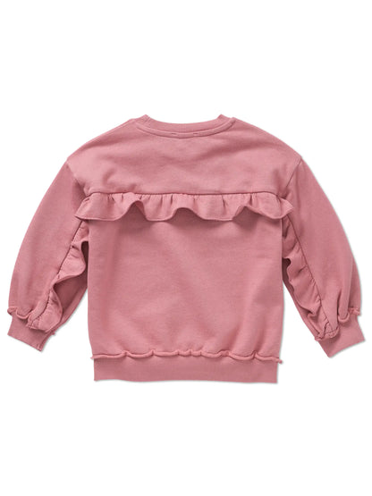Sweatshirt ruffles back