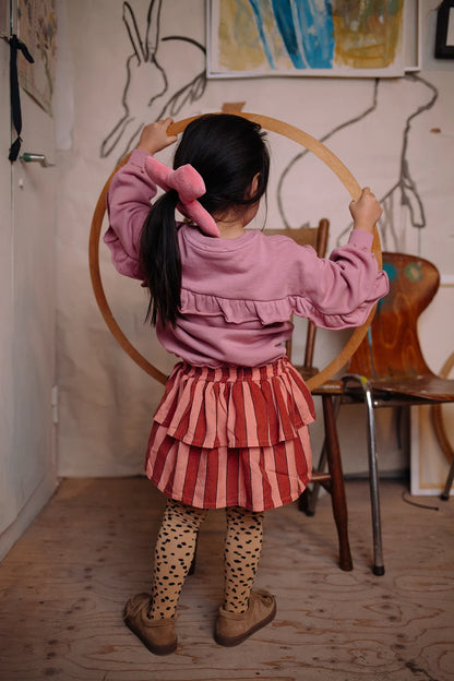 Sweatshirt ruffles back
