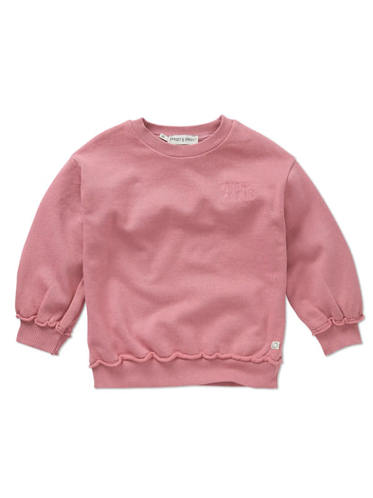 Sweatshirt ruffles back
