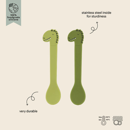Siliconen lepel 2-pack - Mr. Dino