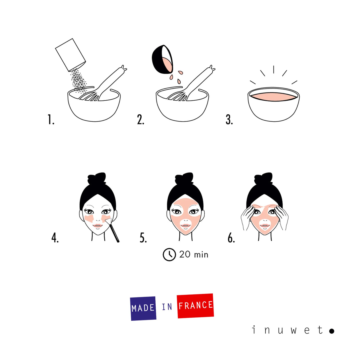DIY-box met geparfumeerde peel-off maskers in poedervorm