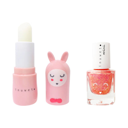 Duo lippenbalsem en nagellak op waterbasis –aardbei
