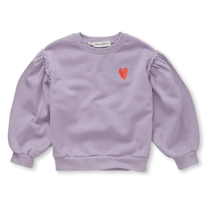 Sweatshirt Puff sleeves Heart